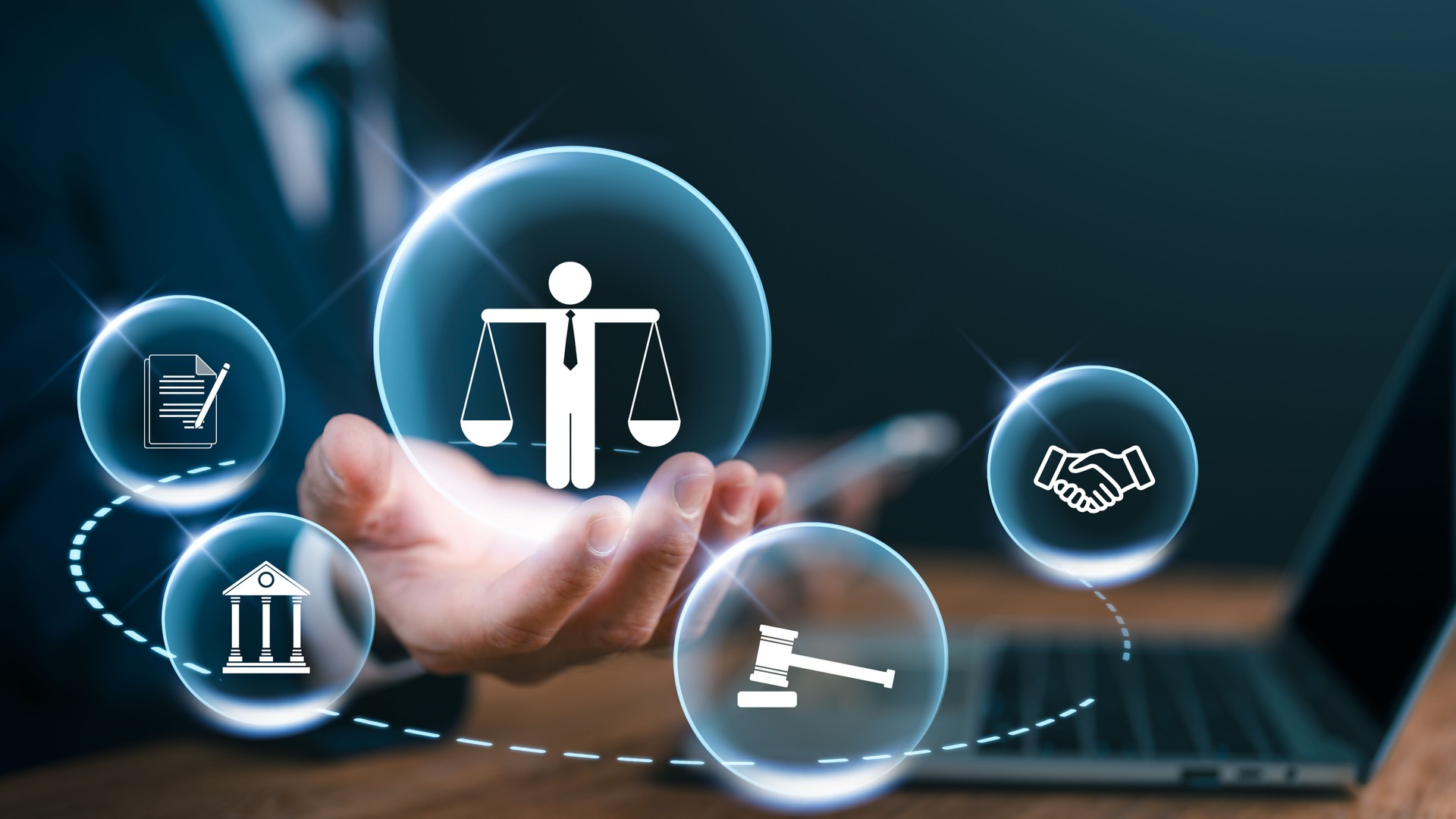 Legal services and expert consultation cover business, finance, and intellectual property matters, including corporate legal counsel, crime-related acts, compliance with laws, regulations.